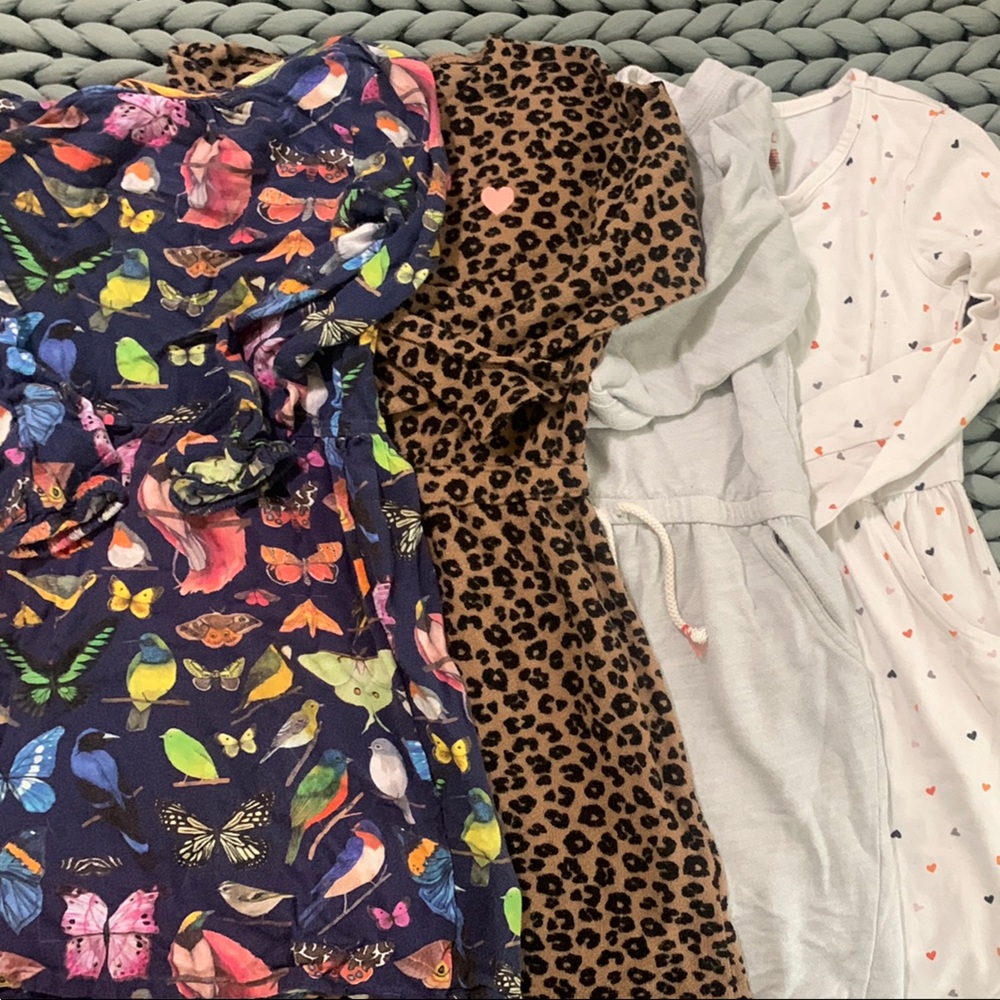Set of Four Super Cute Girls 6/7 Dresses (with pockets!)